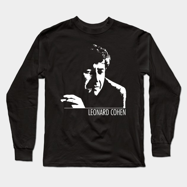 Leonard Cohen Long Sleeve T-Shirt by TheSnowWatch